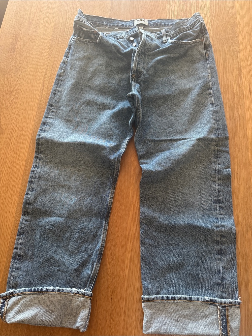 Agolde Women's Boyfriend Jeans in Medium Blue Wash